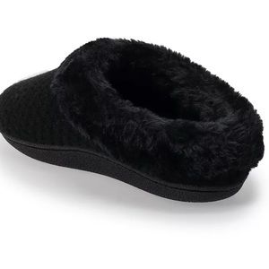 NWOT Sonoma Goods For Life® Women's Clog Slippers Bubble knit upper Faux fur